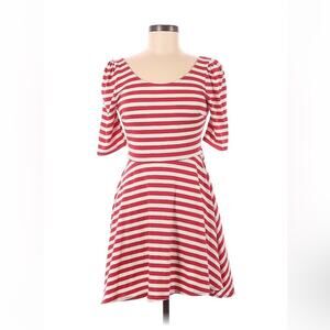 Love, Audrey fit and flare ballerina striped skater dress, size med